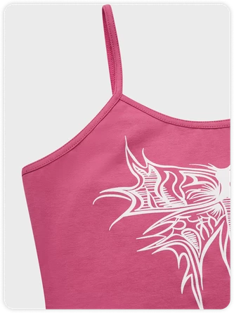 Kollyy Y2k Black Butterfly Painting Top Tank Top & Cami 4 Kollyy Y2k Black Butterfly Painting Top Tank Top & Cami - Image 4