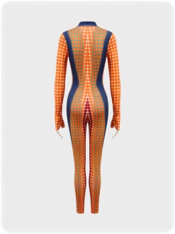 Kollyy Edgy Orange Body Print Top Jumpsuit -Tops Sales 5195811fb835b720adec04786292e68f