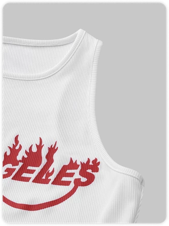 Kollyy Street White Letter Top Tank Top & Cami 2 Kollyy Street White Letter Top Tank Top & Cami - Image 2