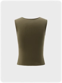 Kollyy Street Green Mesh Patchwork Double Layer Top Tank Top & Cami -Tops Sales 538f73440beca61b14d373c56f313cd2