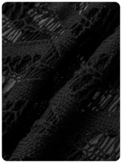 Kollyy Street Black Cut Out Extra-Long Sleeve Halloween Top Sweater -Tops Sales 53acc09aae604eff4d6cd7a2acf6d894