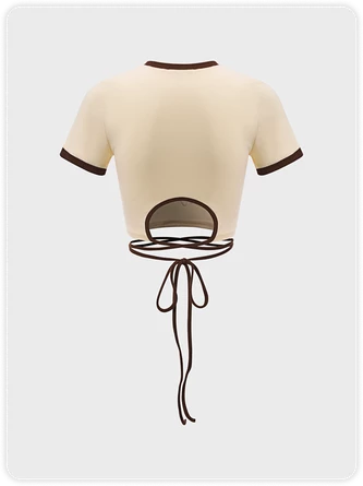 Kollyy Casual Apricot Top T-Shirt 4 Kollyy Casual Apricot Top T-Shirt - Image 4