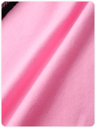 Kollyy Street Pink Slim Mesh Patchwork Top T-Shirt 3 Kollyy Street Pink Slim Mesh Patchwork Top T-Shirt - Image 3