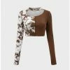 Kollyy Deep Brown Top T-Shirt