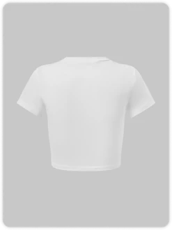 Kollyy Casual White Top T-Shirt -Tops Sales 57c01084218cbbd90f5cb56e82452a51