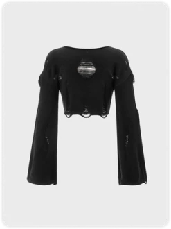 Kollyy Street Black Cut Out Top Sweater -Tops Sales 58752d3e06701ec6cdbf27006f37cd21