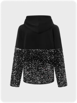 Kollyy Street Black Patchwork Glitter Graphic Top Hoodie & Sweatshirt 7 Kollyy Street Black Patchwork Glitter Graphic Top Hoodie & Sweatshirt -Tops Sales 58a74e25261512cf5a466138f055aa77