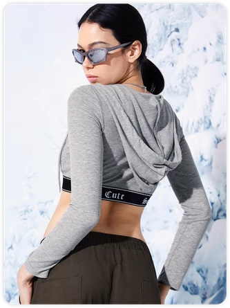 Kollyy Street Gray Band Hoodie Top T-Shirt 7 Kollyy Street Gray Band Hoodie Top T-Shirt - Image 7