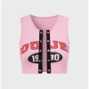 Kollyy Street Pink Metal Letter Pin Top Tank Top & Cami