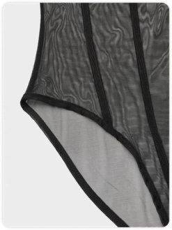 Kollyy Edgy Black Mesh Top Bodysuit -Tops Sales 5aaa3962615bfb2b11c5ffd0fb75f8b2