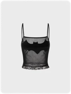 Kollyy Punk Black Mesh Pu Patchwork Halloween Top Tank Top & Cami 13 Kollyy Punk Black Mesh Pu Patchwork Halloween Top Tank Top & Cami -Tops Sales 5b910e4e228a33f707c3141a69d39f5c