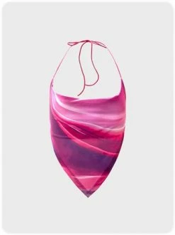 Kollyy Pink Lace-Up Design Water Wave Top Tank Top & Cami -Tops Sales 5c04a2819d729d29ab667ba2e413e698