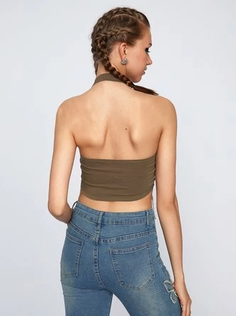 Kollyy Khaki Top Tank Top & Cami 8 Kollyy Khaki Top Tank Top & Cami - Image 8