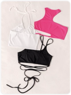 Kollyy Three-Piece Set Y2K Cut Out Asymmetrical Design Top Tank Top & Cami -Tops Sales 5fc8dc14a5d9463af73945860a9ddef1