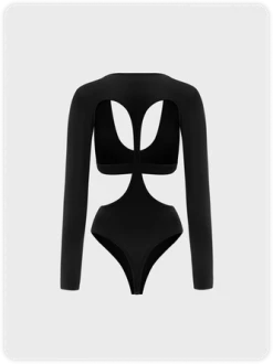 Kollyy Street Black Cut Out Top Bodysuit 7 Kollyy Street Black Cut Out Top Bodysuit -Tops Sales 60f379103554b047436ce31f85491255