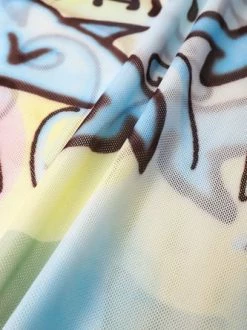 Kollyy Y2K Blue Mesh Cartoon Top Tank Top & Cami -Tops Sales 622f3f823ad8f0182aeec4c180fc8bc8