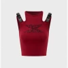Kollyy Street Red Letter Belt Cut Out Top Tank Top & Cami