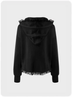 Kollyy Fashion Black Top Hoodie & Sweatshirt -Tops Sales 64c83bd503d319e0010e376a7678ab15