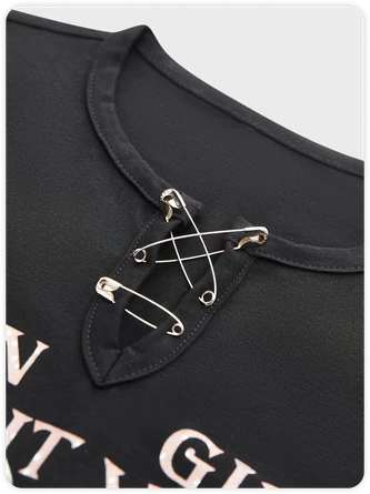 Kollyy Casual Black Top T-Shirt 2 Kollyy Casual Black Top T-Shirt - Image 2