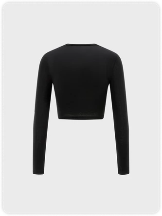 Kollyy Punk Black Body Print Metal Chain Top T-Shirt 4 Kollyy Punk Black Body Print Metal Chain Top T-Shirt - Image 4