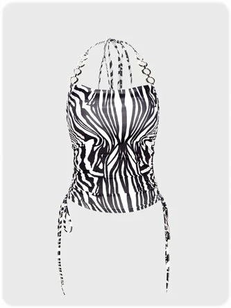 Kollyy Casual Zebra-Stripe Top Tank Top & Cami 1 Kollyy Casual Zebra-Stripe Top Tank Top & Cami