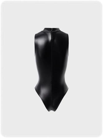 Kollyy Edgy Black Tie-up Top Bodysuit 4 Kollyy Edgy Black Tie-up Top Bodysuit - Image 4