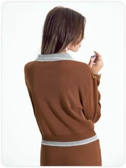 Kollyy Casual Brown Top Sweater -Tops Sales 690333846cfd124010f5bb6582537dfc
