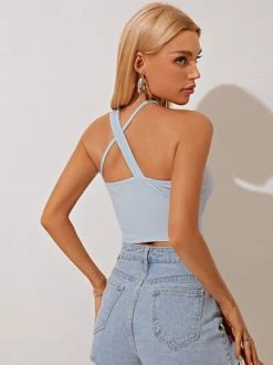 Kollyy Casual Blue Top Tank Top & Cami -Tops Sales 69791841866ac5c4bdacdaccd1a07317