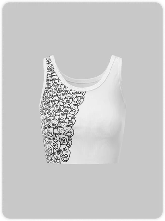 Kollyy Casual White Top Tank Top & Cami 1 Kollyy Casual White Top Tank Top & Cami