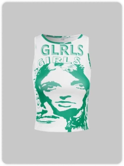 Kollyy Street White Face Basic Top Tank Top & Cami