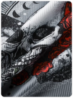 Kollyy Punk Gray Skull V-Neck Top T-Shirt -Tops Sales 6c704d6abda955e2b0f93317f3bb5710