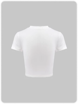 Kollyy Street White Figure Letter Top T-Shirt 4 Kollyy Street White Figure Letter Top T-Shirt - Image 4