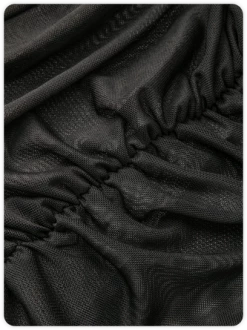 Kollyy Street Black Mesh Lace-Up Design Top Women Top -Tops Sales 6d031b8894781fe62c1a2d6689ab60fd