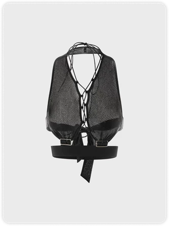 Kollyy Street Black Backless Halter Lace Up Top Tank Top & Cami 1 Kollyy Street Black Backless Halter Lace Up Top Tank Top & Cami