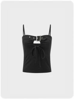 Kollyy Punk Black Top Tank Top & Cami