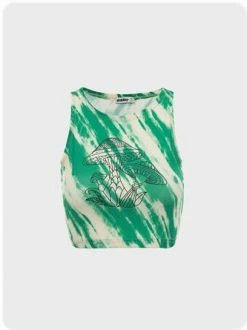 Kollyy Casual Green Top Tank Top & Cami