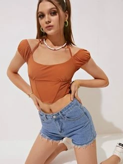 Kollyy Black Top T-Shirt -Tops Sales 6f77e23319d5f74c5e4155eaf6ead7fc