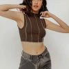 Kollyy Vintage Brown Top Tank Top & Cami
