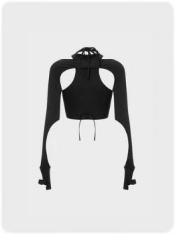 Kollyy Punk Black Lace-Up Design Cut Out Top T-Shirt 19 Kollyy Punk Black Lace-Up Design Cut Out Top T-Shirt -Tops Sales 7032c5356f8963519c409641df50fd15