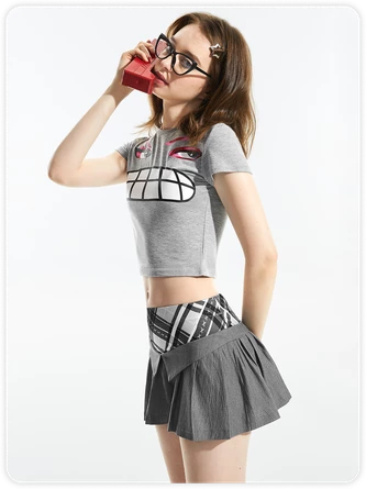 Kollyy Street Gray Top T-Shirt 4 Kollyy Street Gray Top T-Shirt - Image 4