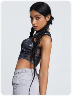 Kollyy Street Blue Mesh Cyberpunk Top Tank Top & Cami 12 Kollyy Street Blue Mesh Cyberpunk Top Tank Top & Cami -Tops Sales 71248f6ffdecadbc22eb49b4baf0481f