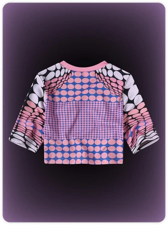 Kollyy Y2K Purple Polka Dot Body Print Party Top T-Shirt 6 Kollyy Y2K Purple Polka Dot Body Print Party Top T-Shirt - Image 6