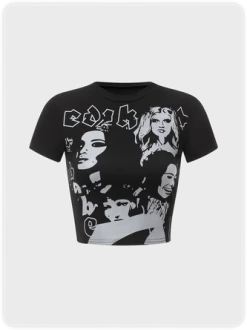 Kollyy Street Black Top T-Shirt