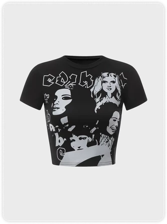 Kollyy Street Black Top T-Shirt 1 Kollyy Street Black Top T-Shirt