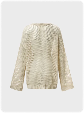 Kollyy Street Khaki Ripped Star Knit Top Sweater 7 Kollyy Street Khaki Ripped Star Knit Top Sweater - Image 7