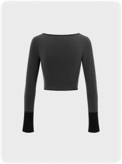 Kollyy Y2k Gray Patchwork Top T-Shirt -Tops Sales 759506286d9768f7fd0ecfbdc832eaab