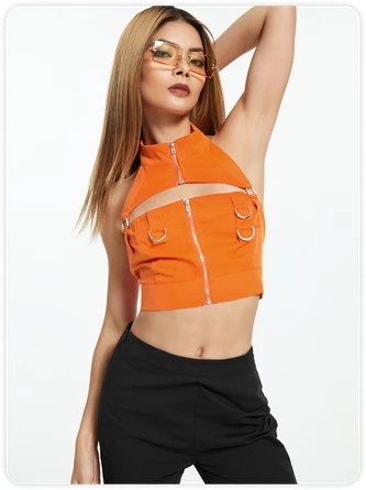 Kollyy Street Orange Top Tank Top & Cami 3 Kollyy Street Orange Top Tank Top & Cami - Image 3