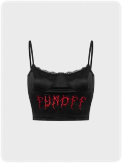 Kollyy Punk Black Top Tank Top & Cami