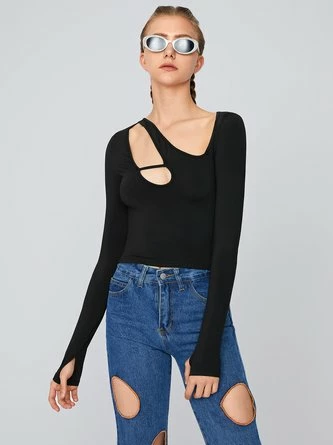 Kollyy Casual Black Top T-Shirt 6 Kollyy Casual Black Top T-Shirt - Image 6