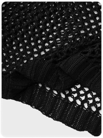 Kollyy Street Khaki Ripped Star Knit Top Sweater 4 Kollyy Street Khaki Ripped Star Knit Top Sweater - Image 4